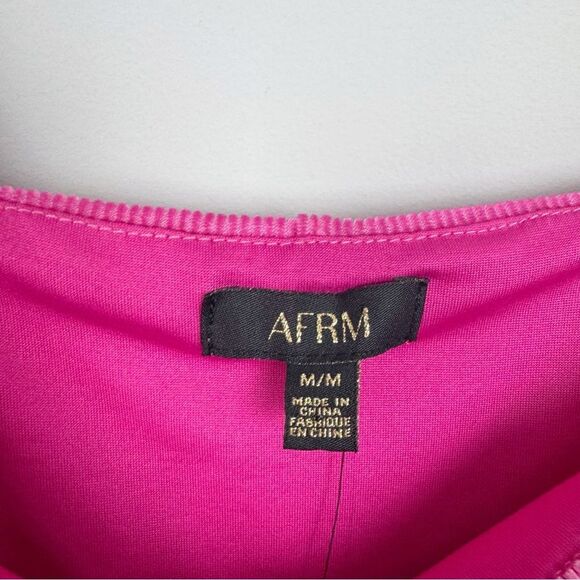 AFRM | NEW Paradiso Hot Pink Velvet Cutout Mini Dress Women’s Size Medium - Picture 6 of 10